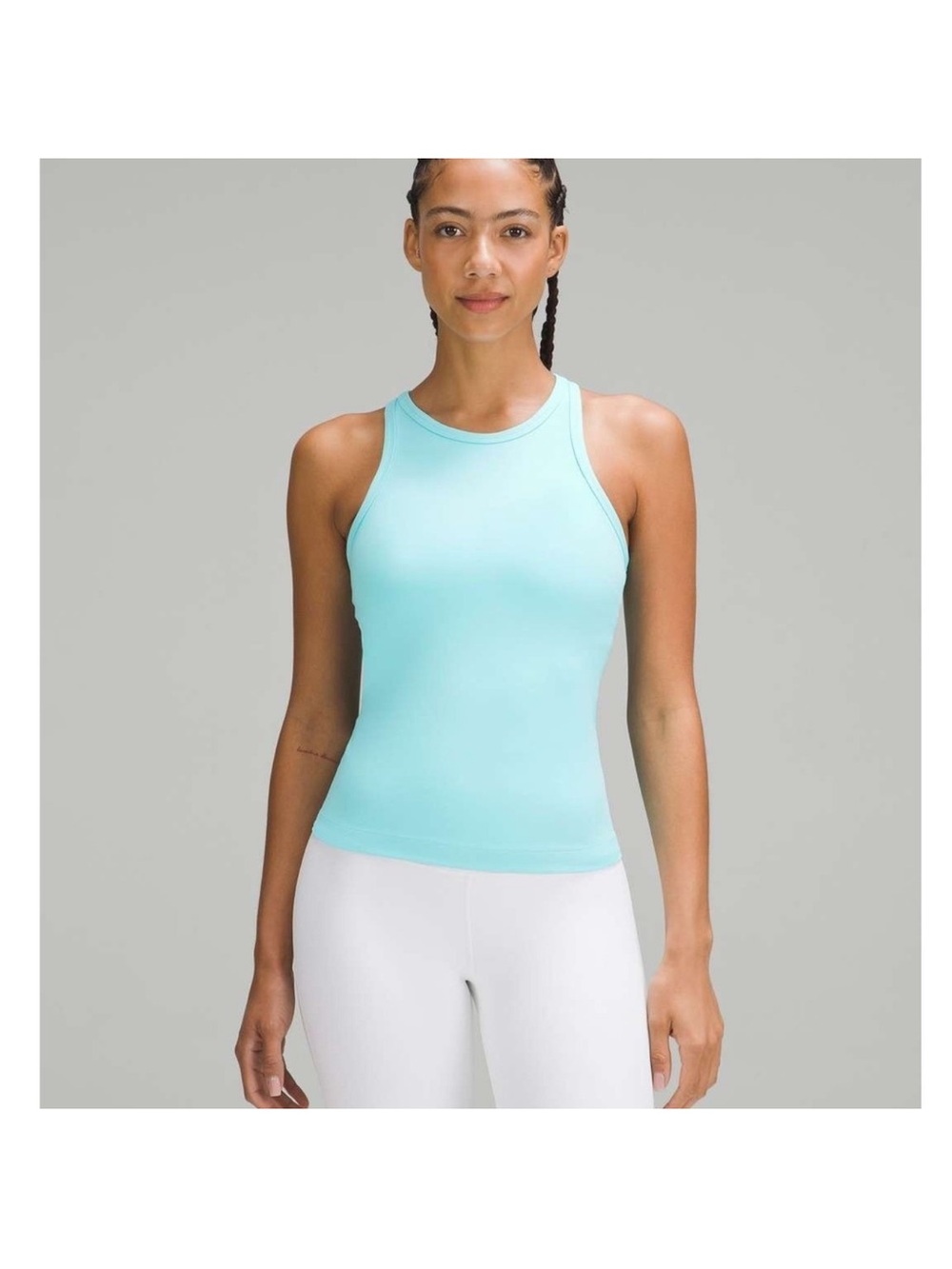 Lululemon Align Waist-Length Racerback Tank Top Cyan Blue